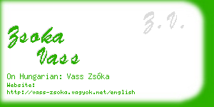 zsoka vass business card