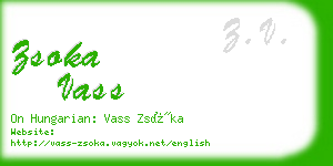 zsoka vass business card